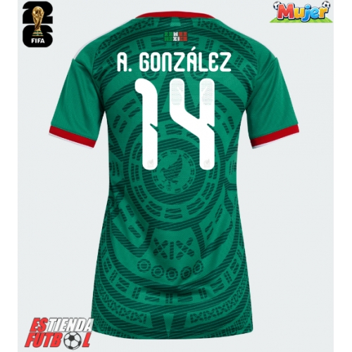 México Armando Gonzalez #14 Primera Equipación Mujer Mundial 2026 Manga Corta